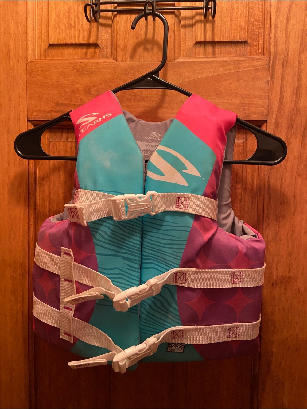 Kids Swim Vest in Pink & Teal by Stearns
